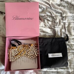 Blumarine B logo Crystal Choker